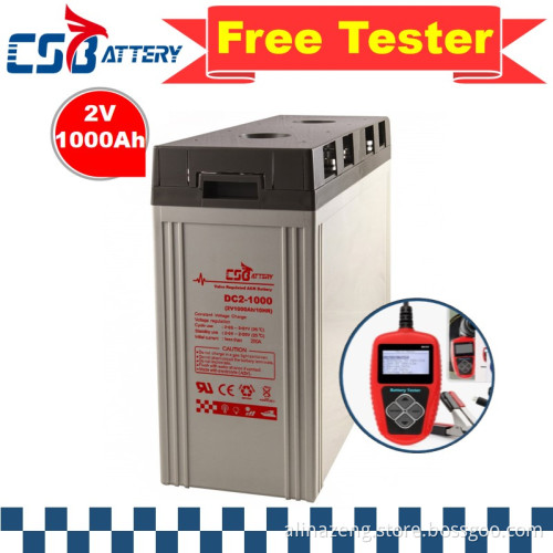 CSBattery 2V1000Ah backup energy AGM Battery for Data-Center/Telecom/UPS/Energy-Infrastructure